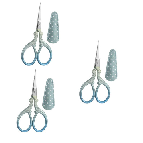 COHEALI 3 Sets Embroidery Scissors Stork Scissors Yarn Thread Cutter Fabric Scissors Quilting Scissors U Scissors Shears Heavy Duty Sewing Thread Cutter Metal Travel Embroidered Scrapbook