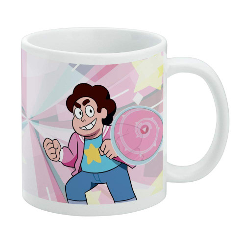 GRAPHICS & MORE Steven Universe Steven Shield Ceramic Coffee Mug, Novelty Gift Mugs for Coffee, Tea and Hot Drinks, 11oz, White
