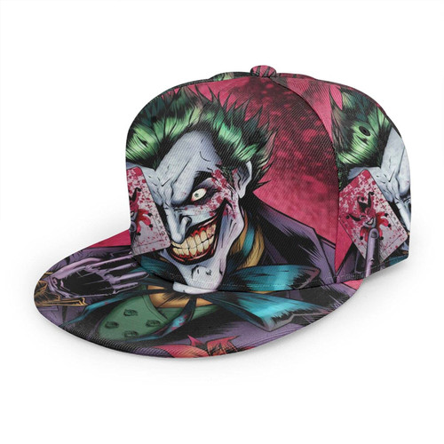 Joker Hat Flat Brim Bill Baseball Cap Adjustable Snapback Hat Hip Hop Cap Dad Hat Trucker Hat for Men Women Black Joker Hat Flat Brim Bill Baseball Cap Adjustable Snapback Hat Hip Hop Cap Dad Hat Trucker Hat for Men Women Black