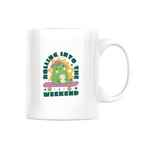 Fun Gift Idea for Skateboarders Frog on a Skateboard 11oz 15oz White Coffee Mug Fun Gift Idea for Skateboarders Frog on a Skateboard 11oz 15oz White Coffee Mug