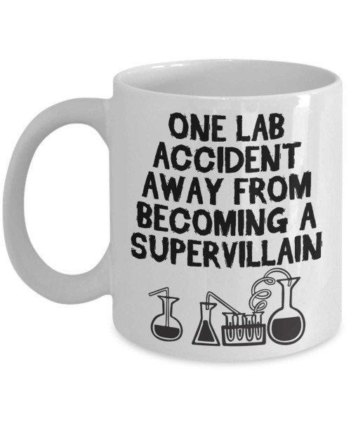 Chemistry Mugs - One Lab Accident Away - Funny Chemist Gifts | Chemistry Teacher Gifts
