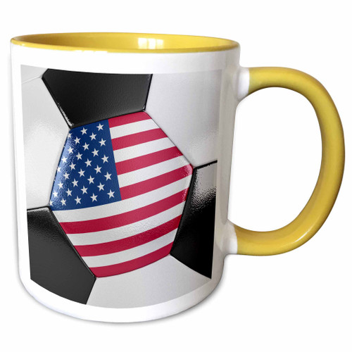 3dRose Carsten Reisinger - Illustrations - USA Soccer Ball - Mugs (mug_181238_8)