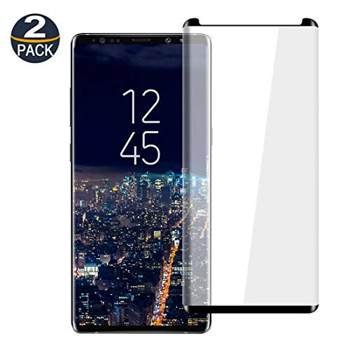 [2 Pack] Galaxy Note 9 Screen Protector, Maxsoco [Case Friendly][Anti-Bubble][HD Clear][3D Curved][9H Hardness] Tempered Glass Screen Protector for Galaxy Note 9