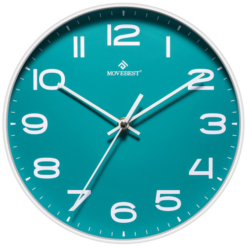 MOVEBEST 12 Inch Wall Clock Blue Wall Clock Modern Minimalist Wall Clock Silent Non-Ticking Quartz Clock Battery Operated Easy to Read Wall Clock for Bathroom Living Room Office Kitchen Bedroom MOVEBEST 12 Inch Wall Clock Blue Wall Clock Modern Minimalist Wall Clock Silent Non-Ticking Quartz Clock Battery Operated Easy to Read Wall Clock for Bathroom Living Room Office Kitchen Bedroom