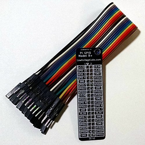Pi GPIO Plus Reference Board and 20 Male to Female Jumper Wires for The Raspberry Pi A+, B+, 2, 3 and 3B+