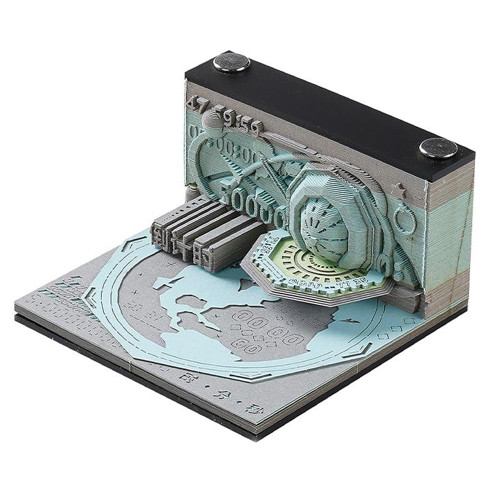 2024 Desk Calendar 3D Paper Art Notepad, Creative Desk 3D Calendar Memo Pad,Scientific Theme Desk Calendar,Paper Carving Art Craft Desktop Decoration for Home Office School