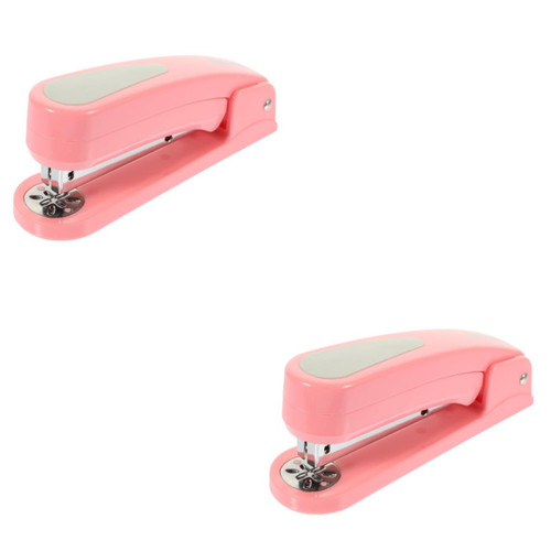 STOBOK 2pcs Stapler Rotating Spring Portable Stapling Machine Tabletop Staples Papers Stapling Machine School Stationery Book Stapling Tool Stipling Tool Office Iron Middle Seam Power