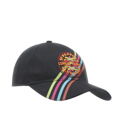 The Beatles Classic Adjustable Baseball Cap Drop T Logo Sgt Pepper Drum Abbey Road (Sgt. Pepper Stripes) Y