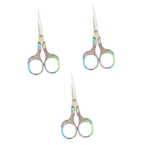 STOBOK 3pcs Stainless Steel Scissors Trimming Shears Cross Cutting Scissors Trimming Scissors Vintage Detail Shears Sewing Embroidery Scissors Diy Craft Scissor Household Tool Student