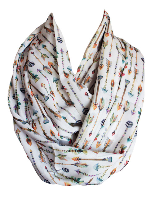 Etwoa Arrows Pattern Infinity Scarf Circle Scarf Loop Scarf