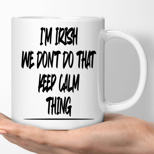 Keep-calm Retro Gift, Great Father's Day Present for Uncle - Irish Gift Design on 11 Oz White Ceramic Coffee Mug