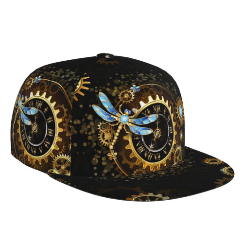ASYG Steampunk Clocks Hat Women Men Baseball Cap Men Women Cool Steampunk Baseball Hat Adjustable Snapback Hats