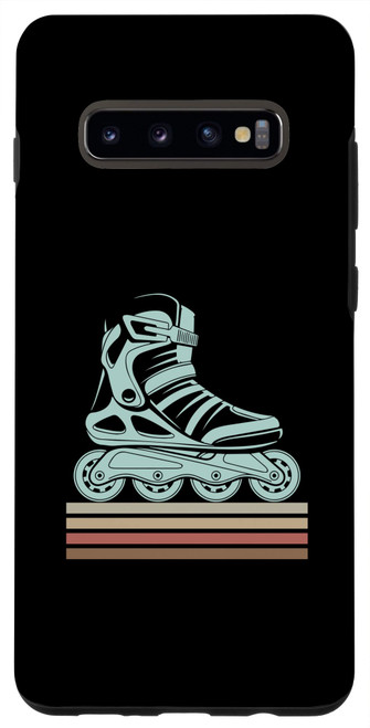 Galaxy S10+ Inline Skates Retro Vintage Rollerblading Roller Blades Case