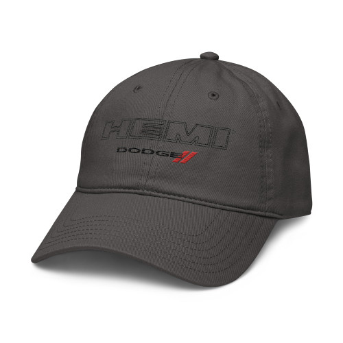Dodge Hemi Adjustable Baseball Hat, Asphalt Grey, One Size