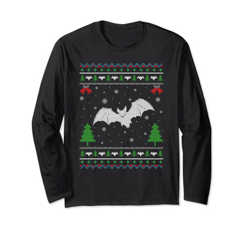 Ugly Xmas Design Bat Ugly Christmas Sweater Funny Long Sleeve T-Shirt