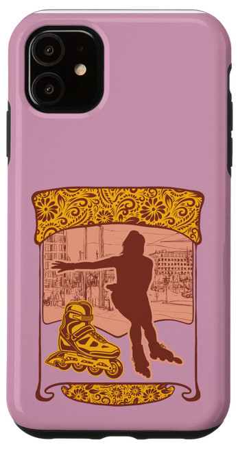 iPhone 11 Rollerblades Player Rollerblading Girl Women Sports Skater Case