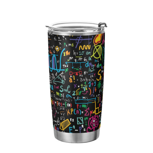 MCHIVER Physics Education Tumbler 20oz Travel Coffee Mug Stainless Steel Double Wall Insulated Tumblers with Lid and Straw Sippy Cups Spill Proof