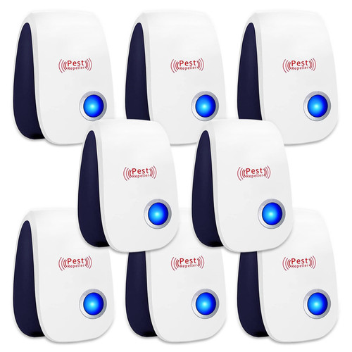 Ultrasonic Pest Repeller 8 Pack Electronic Plug in, Indoor Sonic Repellent pest Control for Mosquito Bugs,Roach, Rodent, Mouse,Electronic Repellent for Home Office Warehouses in Pest Control Ultrasonic Pest Repeller 8 Pack Electronic Plug in, Indoor Sonic Repellent pest Control for Mosquito Bugs,Roach, Rodent, Mouse,Electronic Repellent for Home Office Warehouses in Pest Control