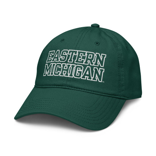 Elite Authentics Eastern Michigan Eagles Title Officially Licensed Adjustable Baseball Hat, Dark Green, One Size