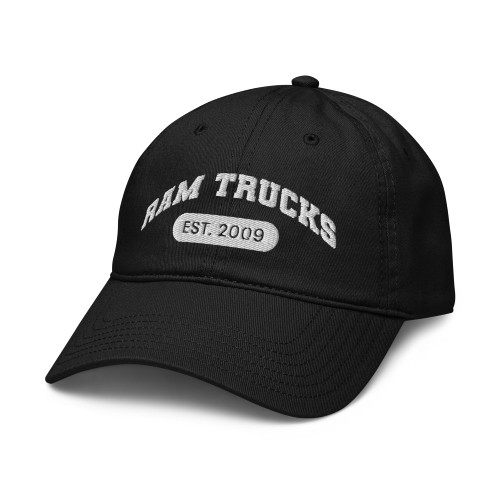 RAM Collegiate Adjustable Baseball Hat, Black, One Size