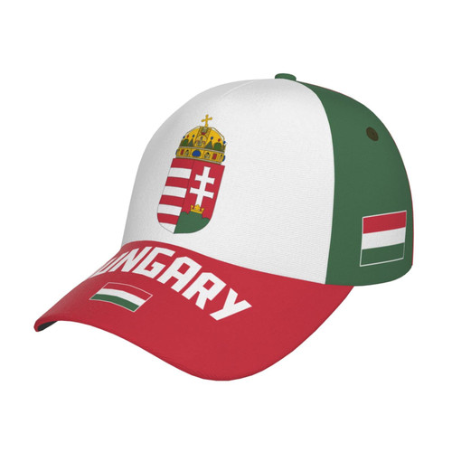 DABOYOZHZH Hungary Flag Hungarian Baseball Cap 3D Full Print Adult Unisex Adjustable Hat Soccer Patriotic Caps