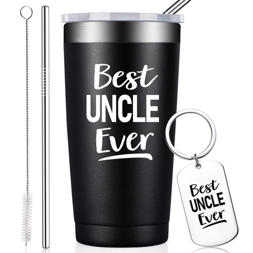 BIRGILT Uncle Gifts - Best Uncle Ever Gifts - Uncle Fathers Day Gift From Niece, Nephew - Christmas, Birthday Gifts For Uncle, New Uncle - 20oz Uncle Tumbler