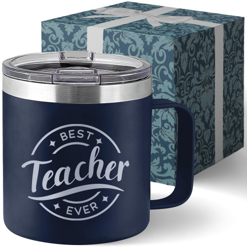 Best Teacher Ever Tumbler - Teacher Appreciation Gifts Ideas New Teacher Gifts for Men - Teacher Cup Christmas Teacher Gift Ideas For Teacher Appreciation 14oz Stainless Steel Tumbler With Lid