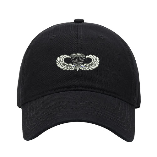 WINGZOO Baseball Caps Men Army Airborne Paratrooper Wings Embroidered Dad Hat Washed Cotton Adjustable Embroidery Caps