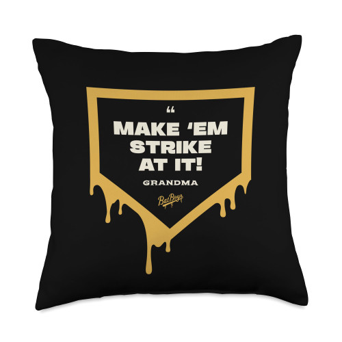 Bat Boys Make 'Em Strike at It Throw Pillow, 18x18, Multicolor