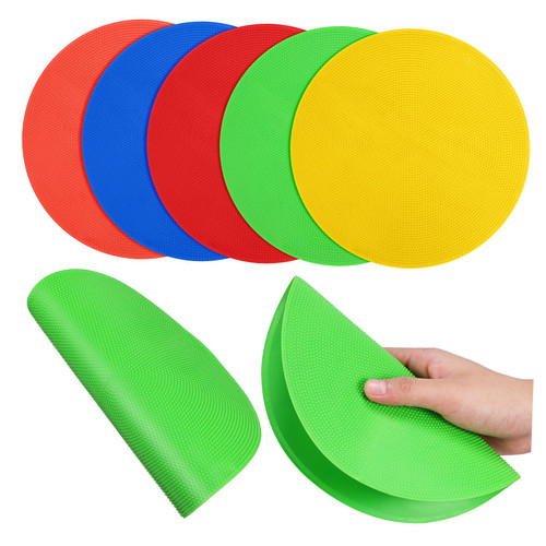 BESPORTBLE 5pcs Football Logo Disc Soccer Training Marker Football Sign Pads Training Supplies Football Training Tool Poly Spots Football Training Sign Spot Marker or Softball Bat Round Mouth