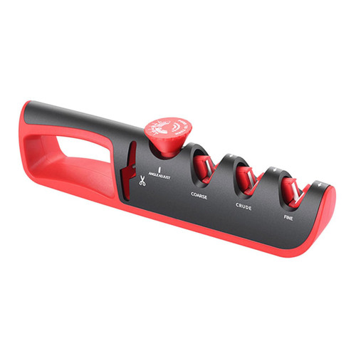 SWOOMEY 1pc 4 in 1 Sharpener Blades Sharpener Scissors Sharpener Polishing Tool for Kitchen Multitools Manual Sharpener Cutter Ceramics Multifunction