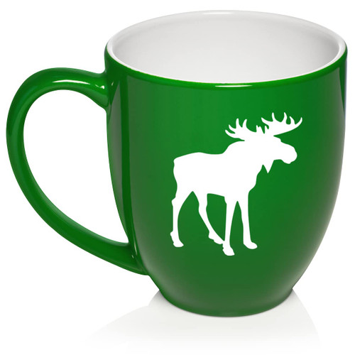 Daylor Moose Ceramic Coffee Mug Tea Cup Gift (16oz Green) Daylor Moose Ceramic Coffee Mug Tea Cup Gift (16oz Green)