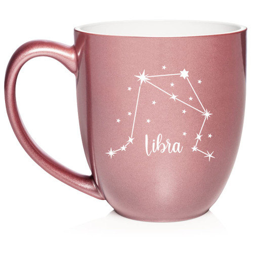 Daylor Star Zodiac Horoscope Constellation Ceramic Coffee Mug Tea Cup Gift (16oz Rose Gold) (Libra) Daylor Star Zodiac Horoscope Constellation Ceramic Coffee Mug Tea Cup Gift (16oz Rose Gold) (Libra)