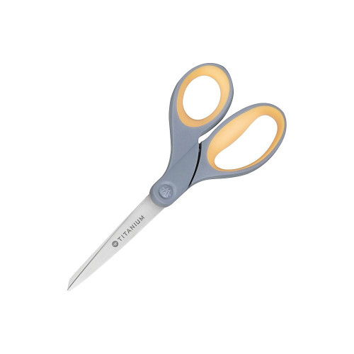SKILCRAFT 5110016296575 Skilcraft Westcott Titanium Scissors, 8" Straight, Gray/yellow