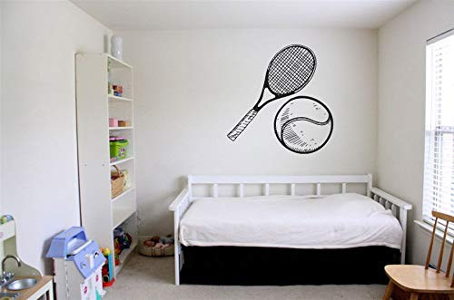 Vinyl Sticker Tennis Ball Racket Logo Sign Sport Game Poster Mural Decal Wall Art Decor SA2442 Vinyl Sticker Tennis Ball Racket Logo Sign Sport Game Poster Mural Decal Wall Art Decor SA2442