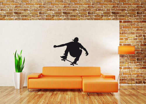 Wall Sticker Skateboarding Skate Board Street Sport Boys Room Vinyl Mural Decal Art Decor SA3461
