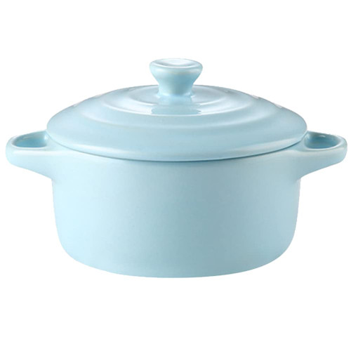 NUOBESTY 1Pc Braiser pan stew Pot Ceramic stew Bowl Sauce pan with lid Mini Cereal Soup Ceramic Bowl Cereal Lid Bowl Ceramic Bowl for Home Kitchen Bowl with Lid Steamed Egg Saucepan