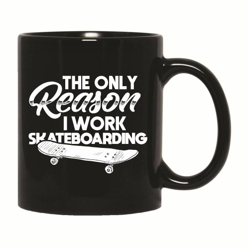 Skateboarding Skate Skateboard Skater Gift Idea for Skaters 11oz 15oz Black Coffee Mug