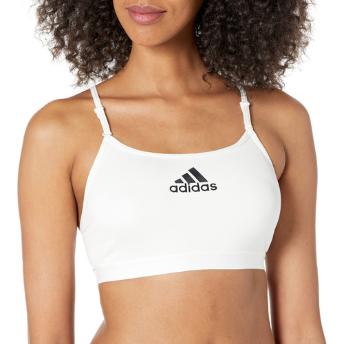 adidas Women's Standard Training Light Support Good Level Bra, White, Large A-C