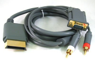 Gamilys Replacement Xbox 360 HD VGA AV RCA 6 ft Cable For Microsoft Xbox 360