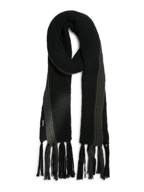 Steve Madden Mens Black Acrylic Color Blocked Knitted Winter Scarf