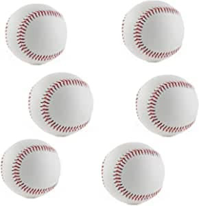 WEIYON Baseball Practice Baseball,2.8inch Adult/Youth Blank Baseball for League Play, Practice, Competitions, Gifts, Keepsakes, Arts and Crafts and Autographs (6 Pack?Soft Ball)