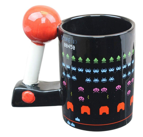 JUST FUNKY Space Invaders 3D Arcade Molded 16oz Coffee Mug