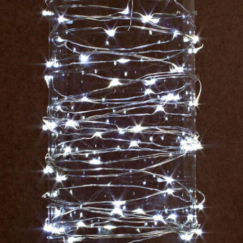 The Gerson Company 38625 20' Outdoor Battery Operated Micro LED Light String, Cool White