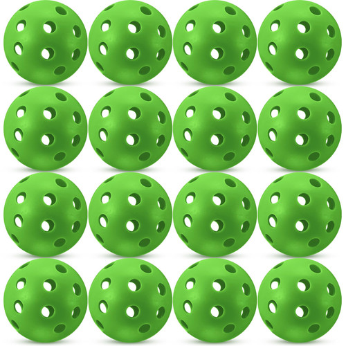 Tradder 24 Pcs Plastic Baseballs Hollow Practice Baseballs Softball Training Balls Lightweight Limited Flight Plastic Softballs for Hitting, Baseball Batting Training, Indoor (Dark Green)