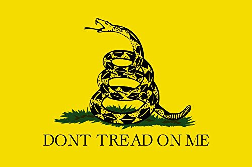 Oyster-Flag DONT TREAD ON ME Outdoor Flag 150 x 90cm/ 5 x 3ft (Gadsden) (DTOM)