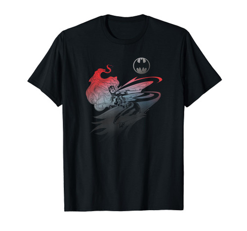 DC Comics Batman Batgirl Gradient Bat Signal T-Shirt