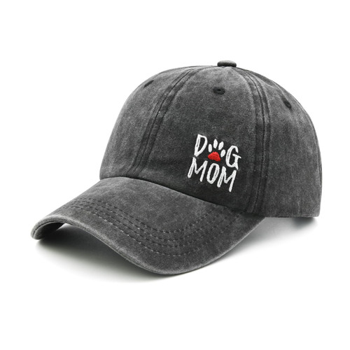 Waldeal Dog Mom Gifts for Women Wife Daughter, Dog Mom Hat Washed Distressed Baseball Cap Black Waldeal Dog Mom Gifts for Women Wife Daughter, Dog Mom Hat Washed Distressed Baseball Cap Black