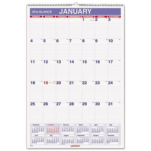 At-A-Glance Recycled Monthly Wall Calendar