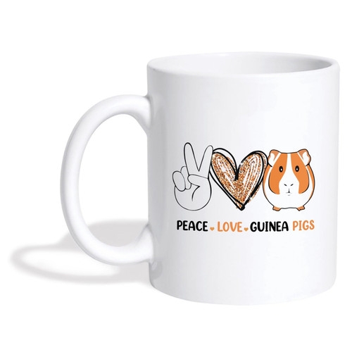 Ezaro Peace Love Guinea Pigs Porcelain Mug, Funny Guinea Pigs Coffee Mug Gifts For Animal Lover, Cute Guinea Ceramic Mug, Guinea Pig Tea Cup For Family Coworker Best Friend, White Cup 11 oz And 15 oz Ezaro Peace Love Guinea Pigs Porcelain Mug, Funny Guinea Pigs Coffee Mug Gifts For Animal Lover, Cute Guinea Ceramic Mug, Guinea Pig Tea Cup For Family Coworker Best Friend, White Cup 11 oz And 15 oz